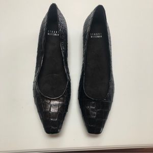 Stuart Weizman black leather women’s shoes Sz 8.5 like new